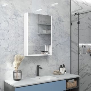 Зеркало-шкаф Reflexion Box White 50 RF2420WH с подсветкой 50х80